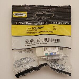 HUBBELL Premise Wiring Category 6 XCELERATOR Jack | Office White | HXJ6OW | NEW